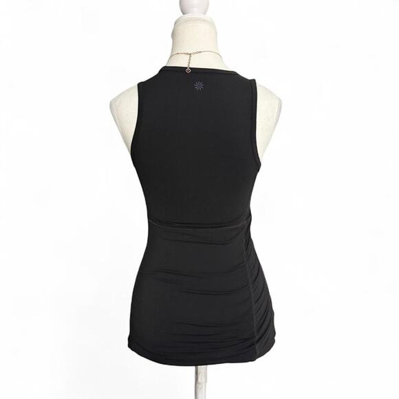 Athleta Women’s Black Fitted Full Length Cinched In Waist Casual Top Size XXS - Picture 2 of 6